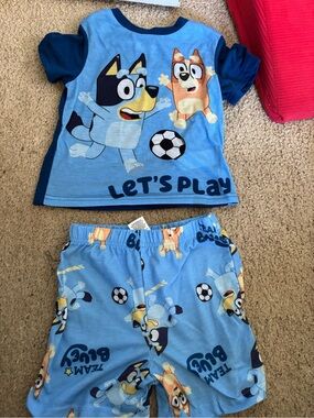 Blue Let's Play Kids Pajama Set - Bluey Design